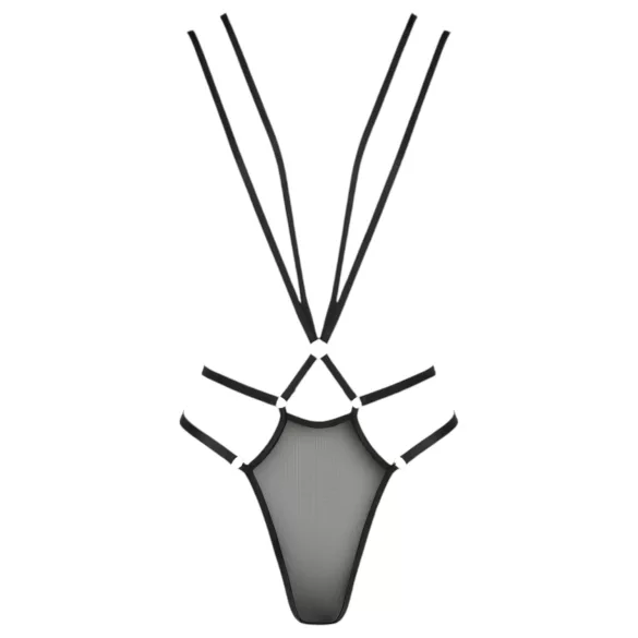 Passion Devil Cherry - Metal Ring Body Harness (Black) - L/XL