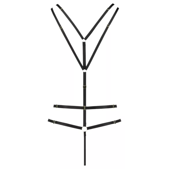 Passion Devil Cherry - Metal Ring Body Harness (Black) - L/XL