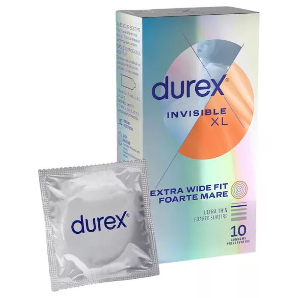 Durex Invisible XL - Extra Large Condoms (10 Pack)