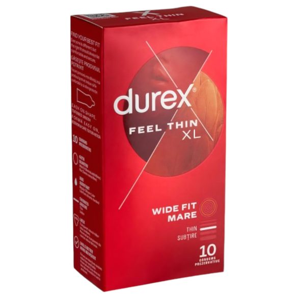 Durex Feel Thin XL - Ultra-Sensitive Condoms (10 Pack)
