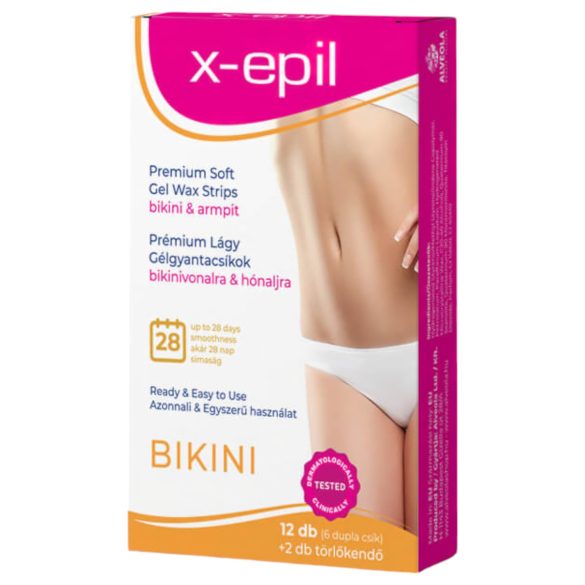 X-Epil Ready-to-Use Wax Strips 12-Pack - Bikini/Underarm