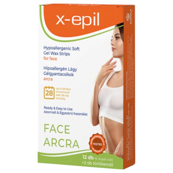 X-Epil - Hypoallergenic Facial Wax Strips (12 Count)