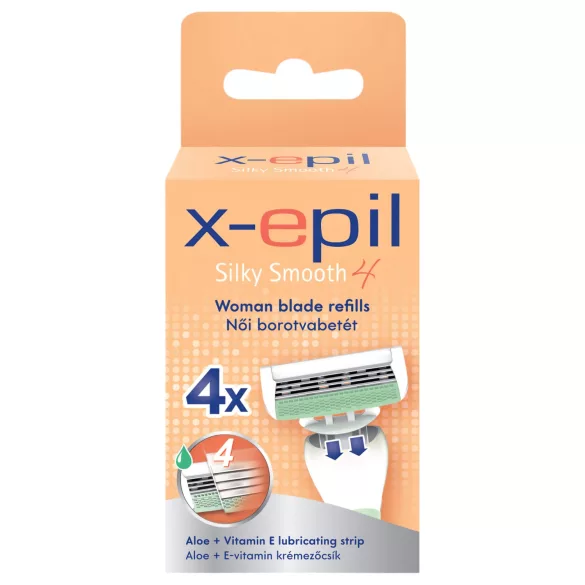 X-Epil Silky Smooth - Women's Razor Refill 4-Blade (4 Pack)
