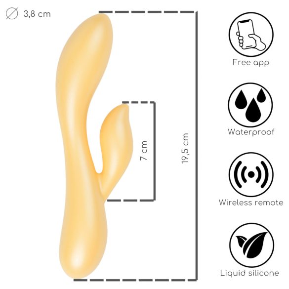 Desirel Desire Dew - Smart Clitoral Vibrator with Arm (Yellow)
