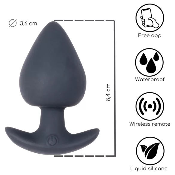 Desirel Obsidian - App-controlled anal vibrator (black)
