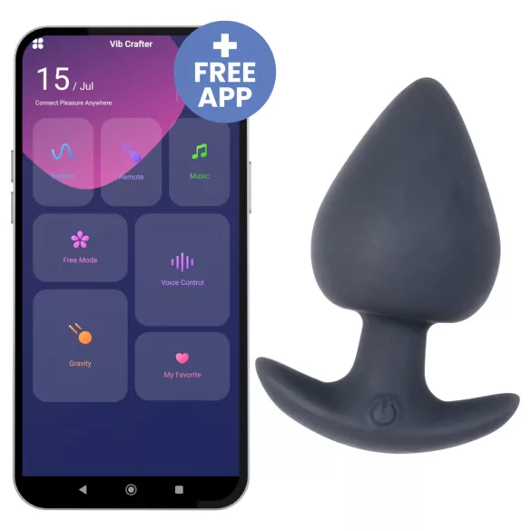 Desirel Obsidian - App-controlled anal vibrator (black)