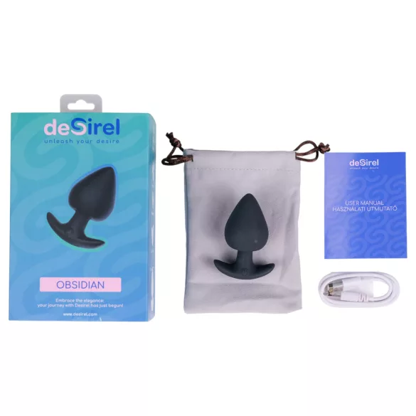 Desirel Obsidian - App-controlled anal vibrator (black)