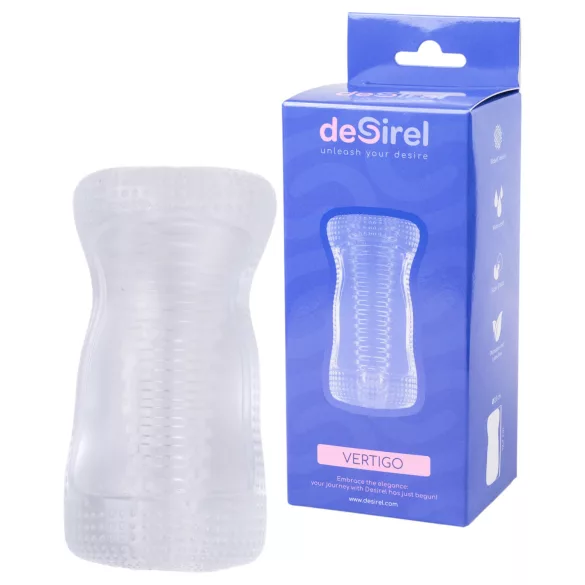 Desirel Vertigo – Ribbed Interior Masturbator (Transparent)