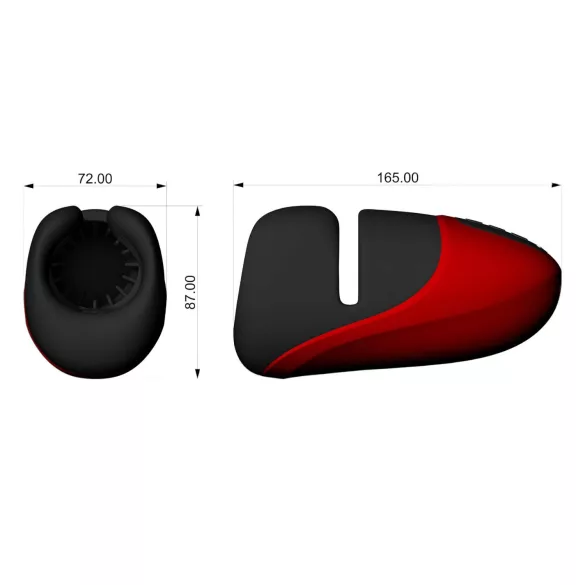 Lena - vibrating, tightening masturbator (red)