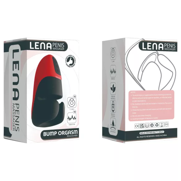Lena - vibrating, tightening masturbator (red)