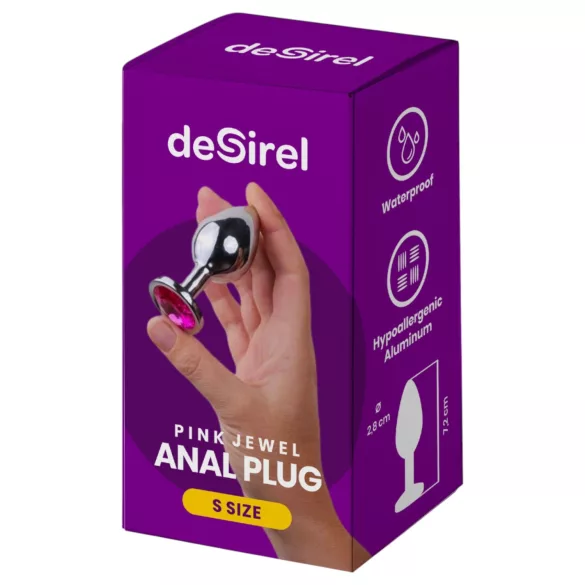 Desirel Pink Jewel S - Silver-Pink Anal Plug