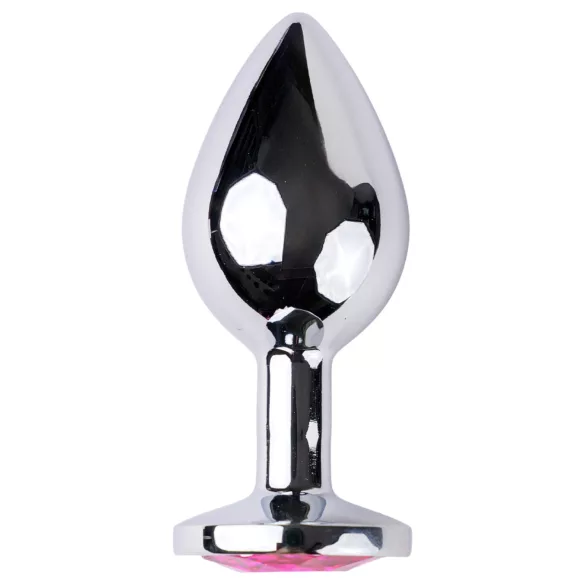 Desirel Pink Jewel M - Silver & Pink Anal Plug