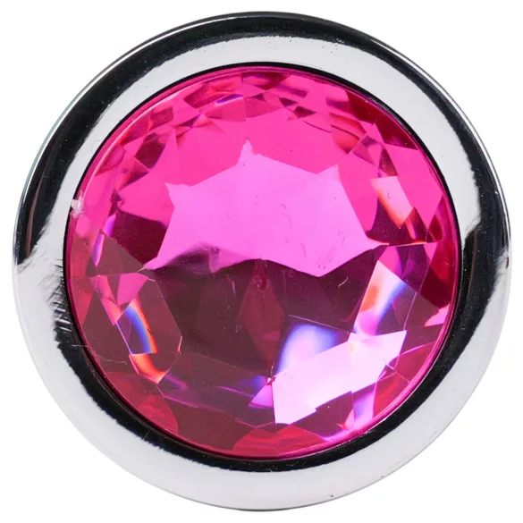 Desirel Pink Jewel M - Silver & Pink Anal Plug