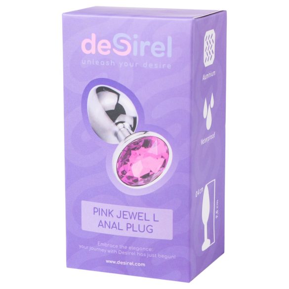 Desirel Pink Jewel L - Anal Plug (Silver-Pink)