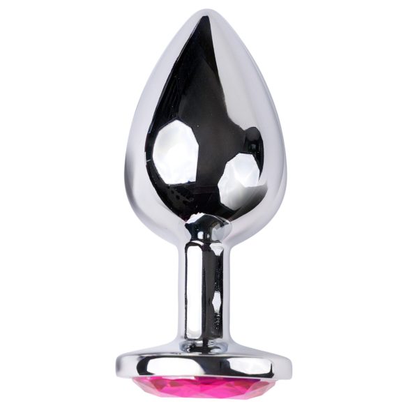 Desirel Pink Jewel L - Anal Plug (Silver-Pink)