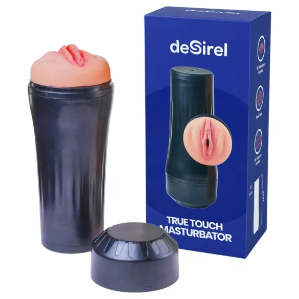 Desirel True Touch - Realistic Vibrating Stroker (Natural Black)