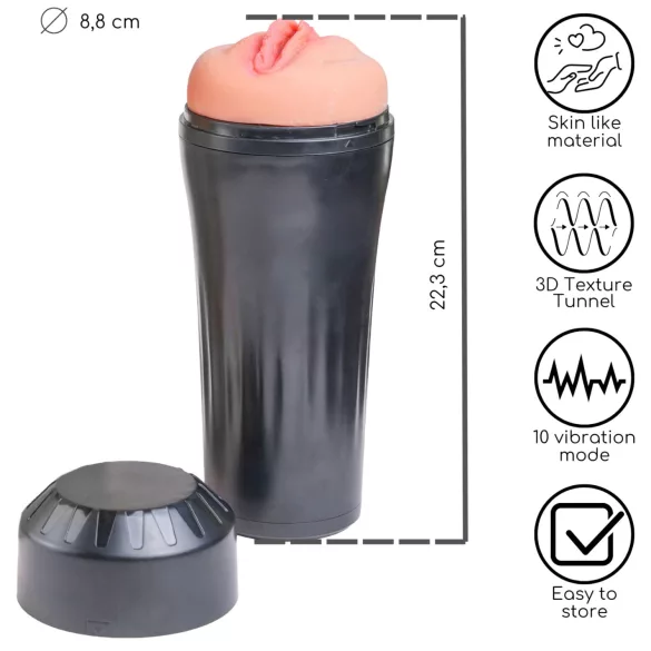 Desirel True Touch - Realistic Vibrating Stroker (Natural Black)