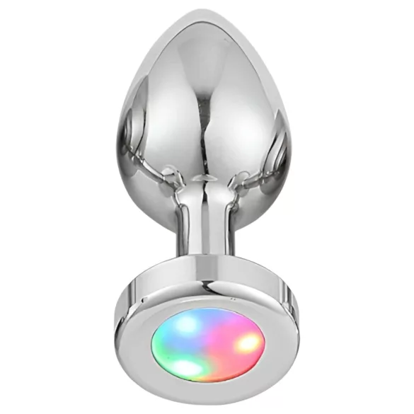 Desirel GlowPlug - Illuminating Anal Plug - Small (Silver)