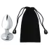 Sunfo - Metal Anal Plug with Red Gem (Silver)