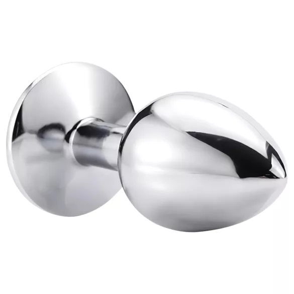 Sunfo - metal anal plug with blue gem (silver)
