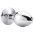 Sunfo - metal anal plug with light blue jewel (silver)