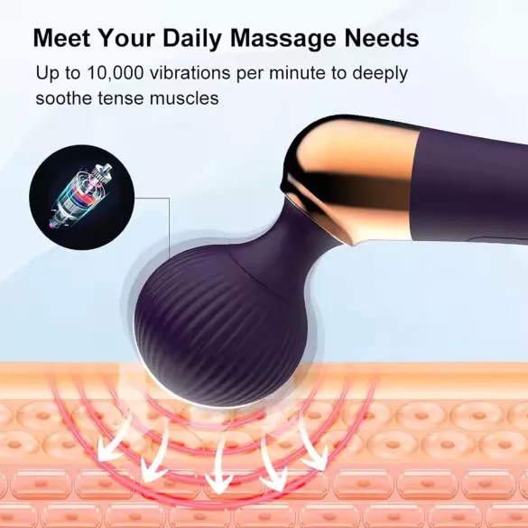 Curved Black Wireless Massager Vibrator