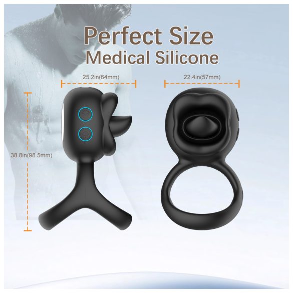 Biu-Biu - Black Ring & Tease Clitoral Vibrator