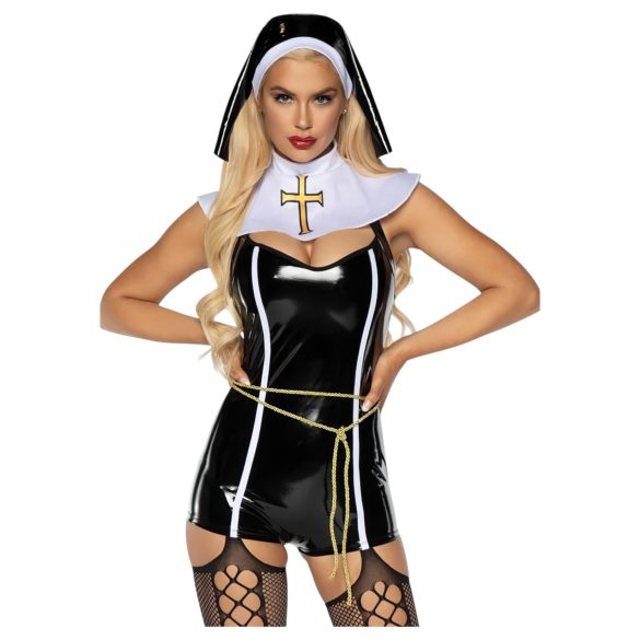 Shiny Nun Costume (Black)