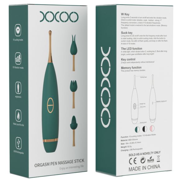 Lonely - Clitoral Vibrator - 3-Piece Set (Green)