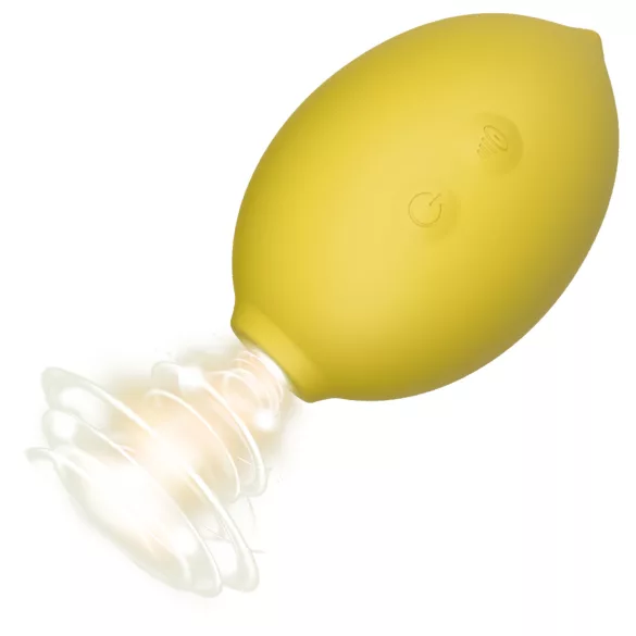 Lemon Squeeze - lemon-shaped clitoral suction vibrator (yellow)