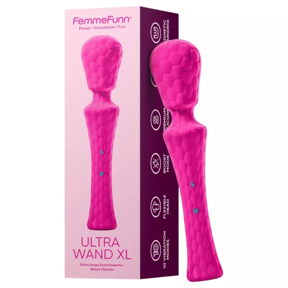 FemmeFunn Ultra Wand XL - Premium Vibrating Massager (Pink)
