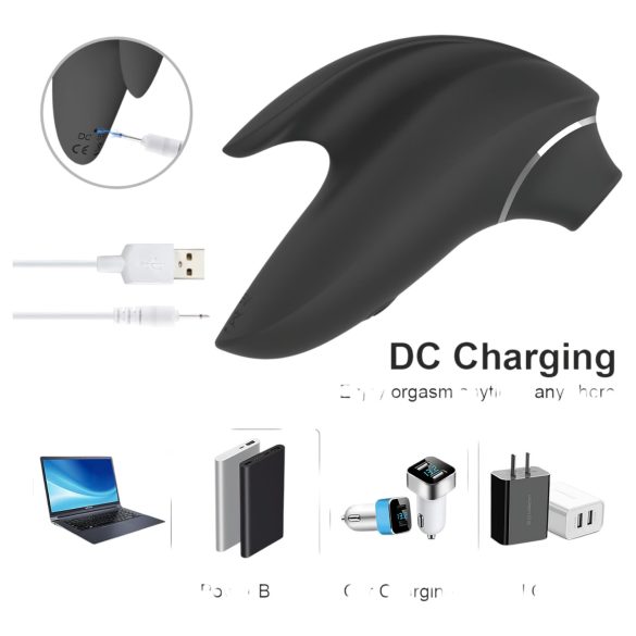 AlvUp - Airwave Clitoral Stimulator Vibrator (Black)