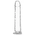 Addiction Crystal - suction cup dildo (transparent) - 18 cm