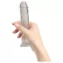Addiction Crystal - suction cup dildo (transparent) - 18 cm