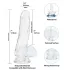 Addiction Crystal - suction cup dildo (transparent) - 18 cm