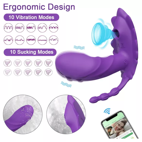 AlvUp - App-controlled wearable vibrator (purple)