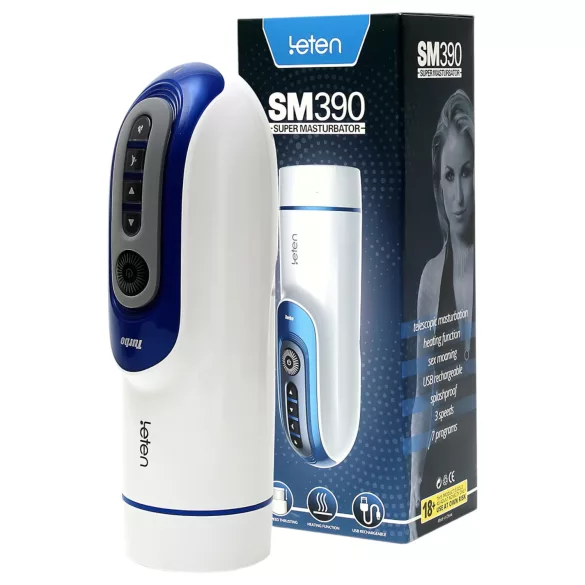 Leten SM390 - Moaning, Warming Masturbator (White)