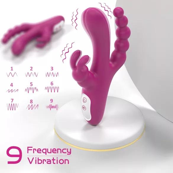 Sex HD Joker - Rechargeable, Waterproof Triple Vibrator (Purple)