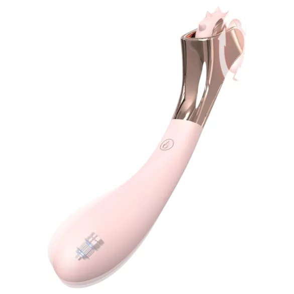 Sex HD - rechargeable, splashproof vibrator with stimulation wheel (pink)
