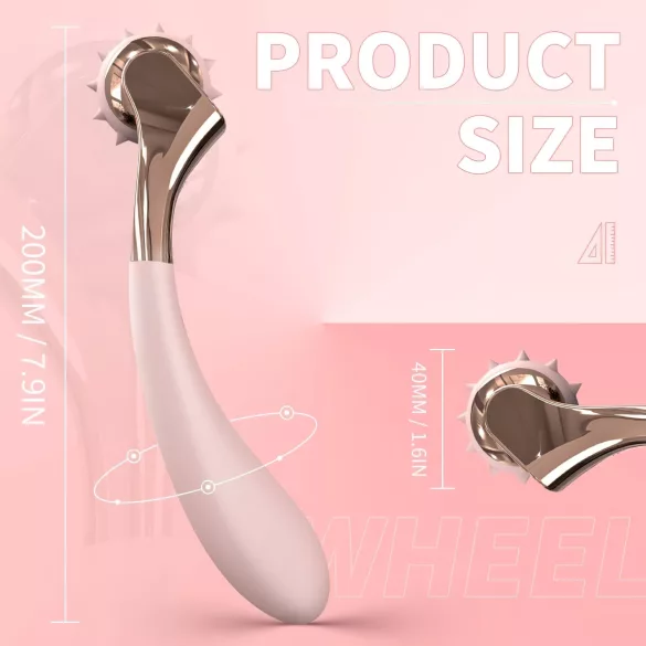 Sex HD - rechargeable, splashproof vibrator with stimulation wheel (pink)