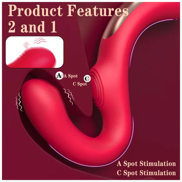 SEX HD Genie - G-Spot and Clitoral Vibrator (Red)