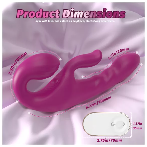 SEX HD Co-op Bliss - Strap-on Clitoral Arm Vibrator (Purple)