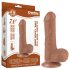 Lovetoy Sliding-Skin - Twin-Layer Dildo with Balls - 7.2" (Natural)