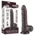 Lovetoy Sliding-Skin - Dual-Layer Testicle Dildo - 20cm (Brown)