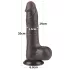Lovetoy Sliding-Skin - Dual-Layer Testicle Dildo - 20cm (Brown)