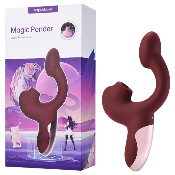 Magic Motion Magic Ponder - 2in1 Clitoral Arm Vibrator (Burgundy)
