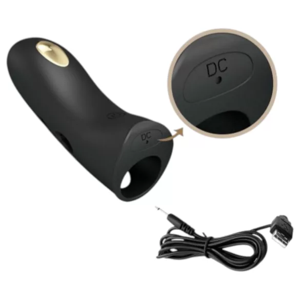 Pretty Love Marico - Electro Stimulation Finger Vibrator (Black)
