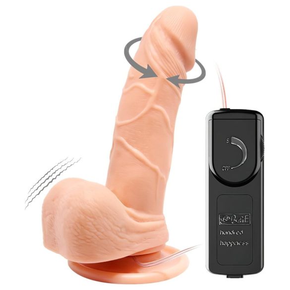 Baile Barbara Mark - Realistic Rotating Vibrator - 15cm (Natural)