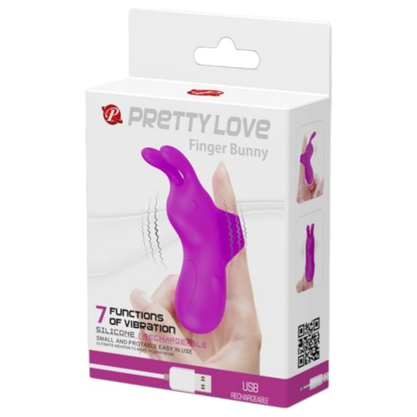 Pretty Love Bunny - Rabbit Finger Vibrator (Purple)