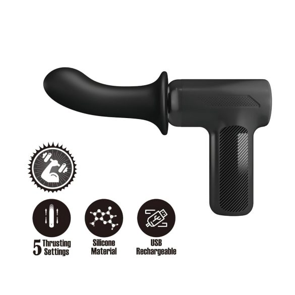 Pretty Love Dj Doctor - Thrusting Pleasure Pistol Vibrator (Black)